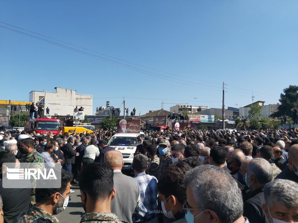 آیین تشییع پیکر علامه حسن زاده در آمل به پایان رسید